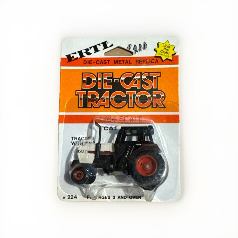 ERTL 1/64 Case 2594 with Cab White Die-cast Tractor #224 NIB